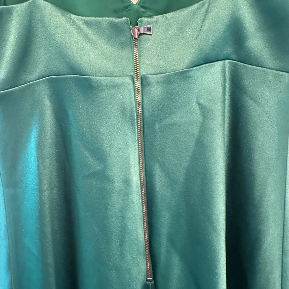 ALICE + OLIVIA JULIETTA MINI SLIP DRESS EMERALD GREEN SIZE 8 - Picture 9 of 10